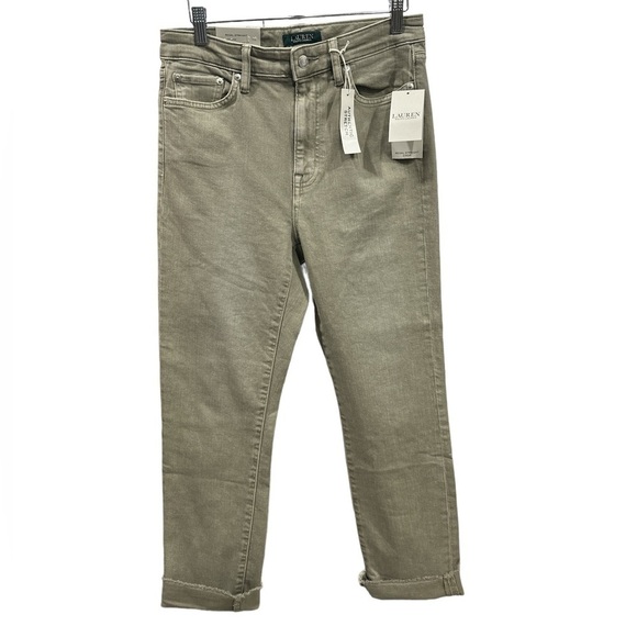 Lauren Ralph Lauren Regal Straight Crop Denim Pants Size: 6 - Picture 1 of 5